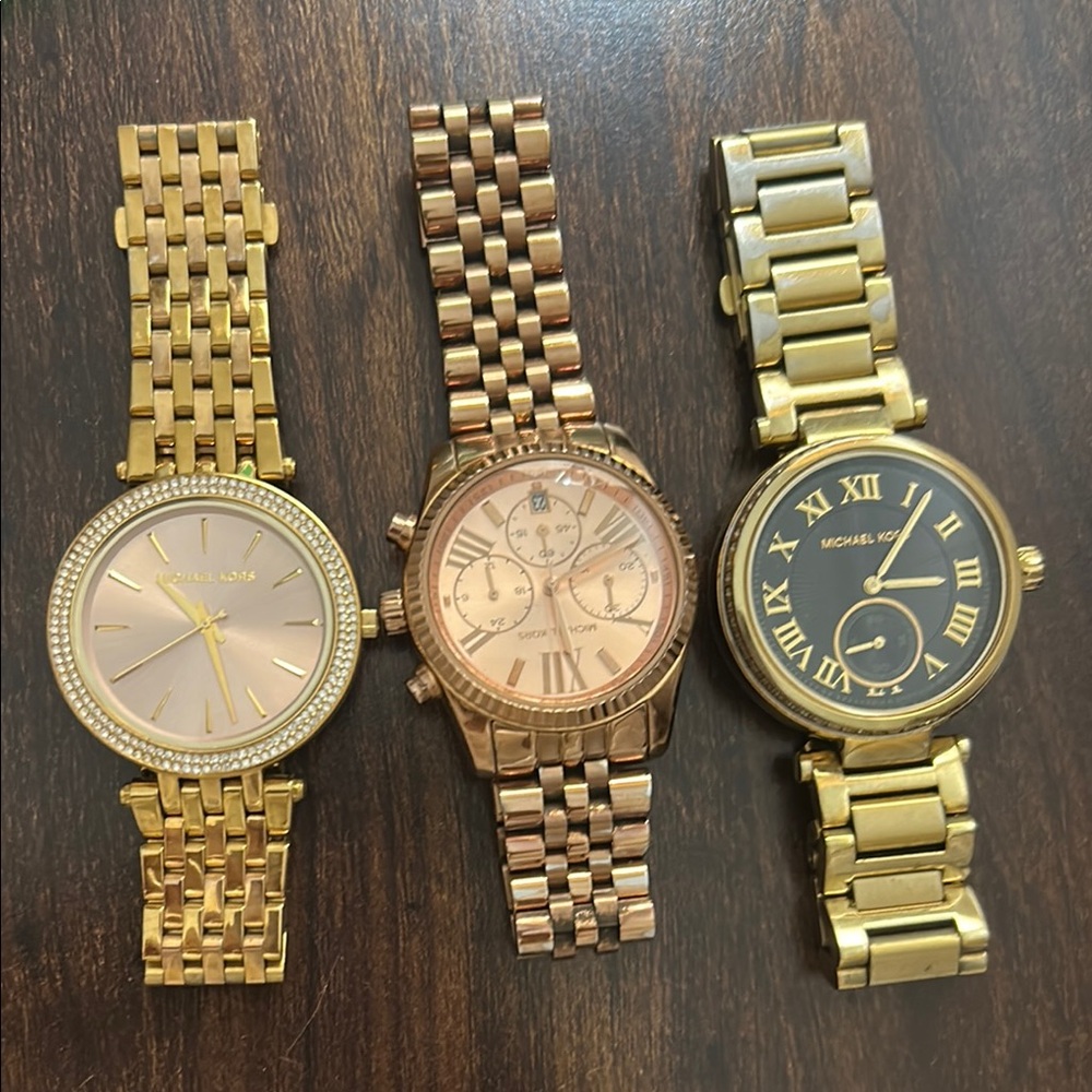 Michael Kors Gold and Rose Gold Watches